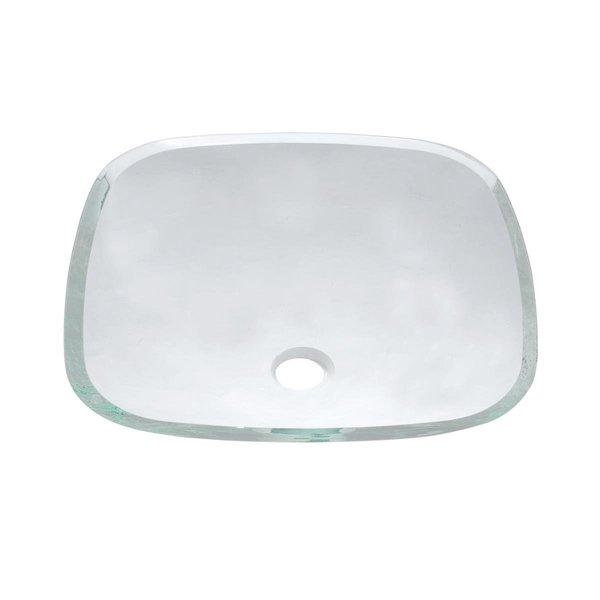 Sfc Center Square Artistic Glass Vessel Kitchen Sink SGE050061C
